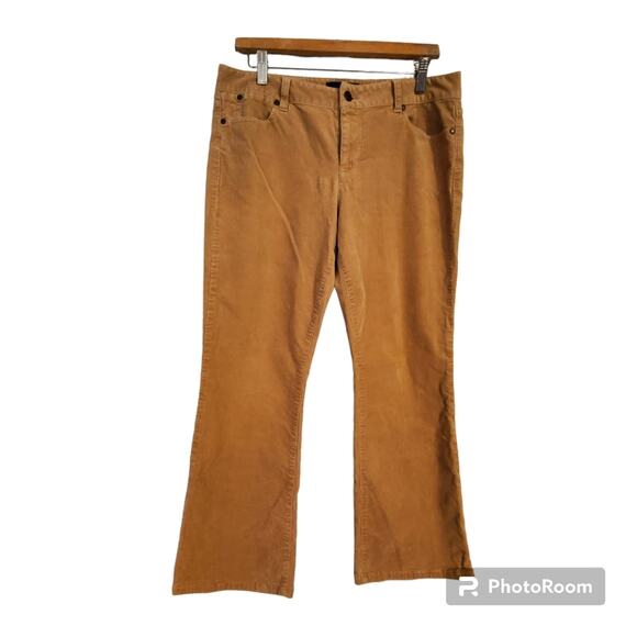 TALBOTS Woman's tan corduroy pants Curvy fit Petite size Inseam 27 sz. 10P - Picture 2 of 10